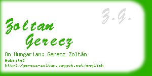zoltan gerecz business card